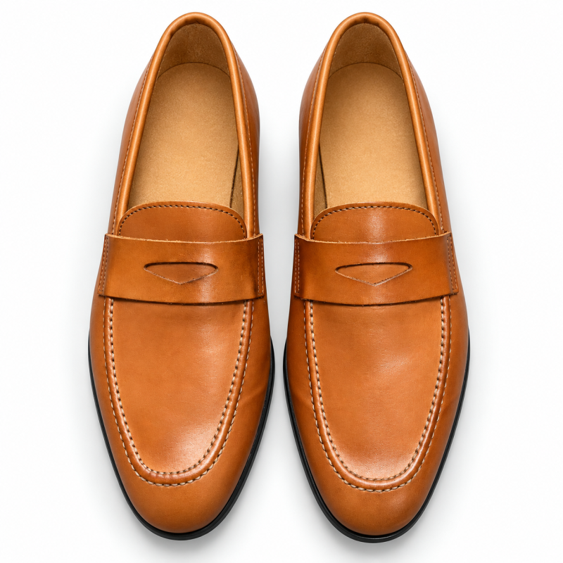 IGI&CO Made in Italy Tan Leather Penny Loafers