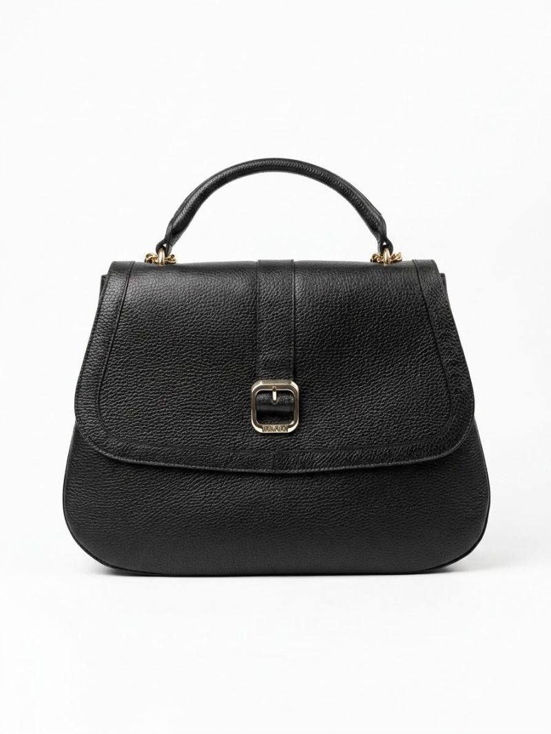 Mia Milu Structured Handbag – Classic Black